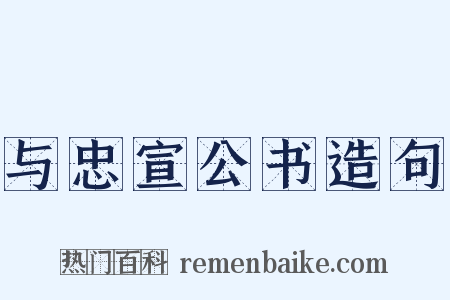 与忠宣公书造句是什么意思的图片